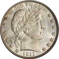 1911-D Barber Half Dollar. MS-65 (PCGS). CAC.