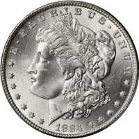 1884 Morgan Silver Dollar. MS-65 (PCGS).