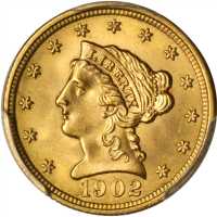 1902 Liberty Head Quarter Eagle. MS-67 (PCGS).