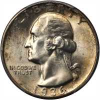 1936-S Washington Quarter. MS-66 (PCGS).