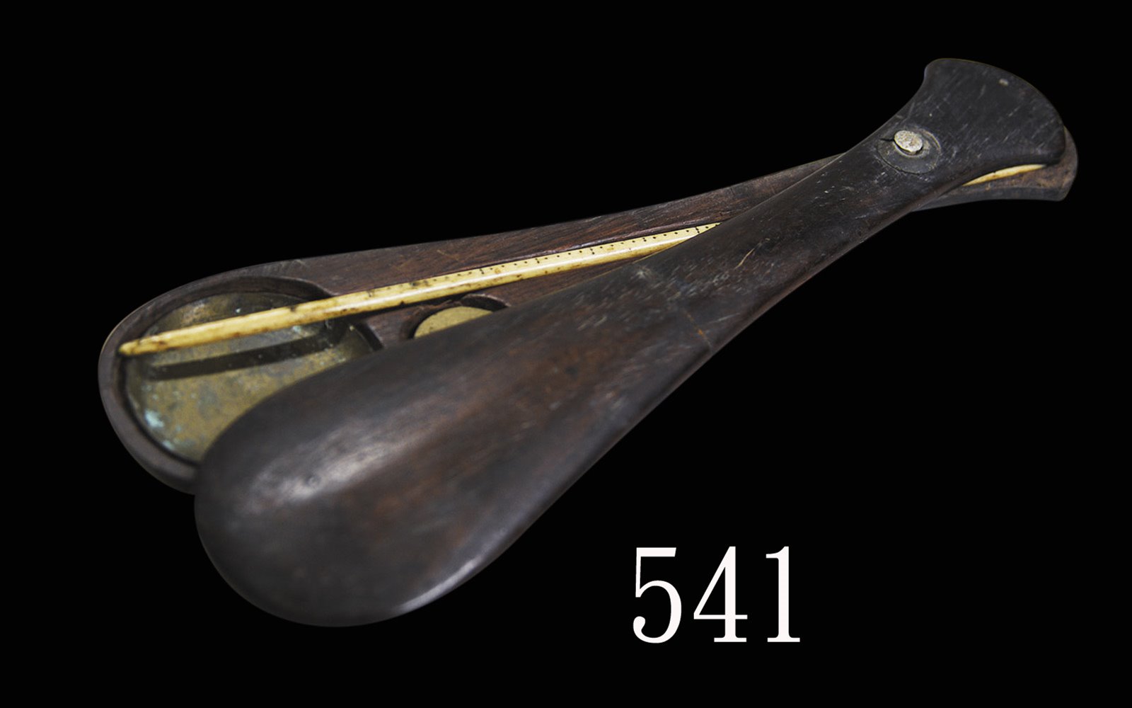清代梨木戳子盒Old Pear Wood Scale for gold, 184x55mm