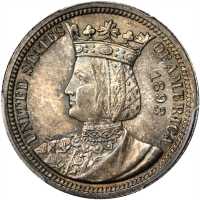 1893 Isabella Quarter. MS-64 (PCGS).