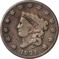 Lot of (5) Matron Head Cents.