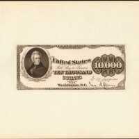 Fr. 189 (W-5300). 1878 $10,000 Legal Tender. PCGS Very Choice New 64. Proof Mounted on Bonded Card.