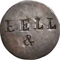 1860 John Bell. DeWitt-JBELL 1860-Unlisted. Copper. 28.2 mm. Extremely Fine.