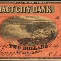 Paterson, New Jersey. Cataract City Bank. November 18, 1856. $2. Choice Very Fine.