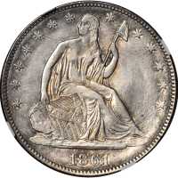 1861 (1879) Confederate Half Dollar. Scott Restrike. Breen-8002. Unc Details--Scratches, Cleaned (NG