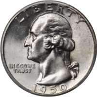 1950-D/S Washington Quarter. FS-601. MS-64+ (PCGS).