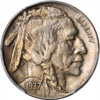 1937-D Buffalo Nickel. FS-901. 3-Legged. EF Details--Scratch (PCGS).