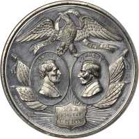 1864 Abraham Lincoln. DeWitt-AL 1864-1. White metal. 42 mm. MS-61 (NGC).