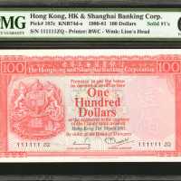 1981年香港上海汇丰银行一佰圆。