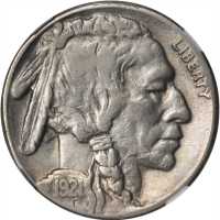 1921-S Buffalo Nickel. VF Details--Improperly Cleaned (NGC).