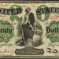Fr. 126b (W-1968). 1863 $20 Legal Tender Note. PCGS Very Choice New 64 PPQ.