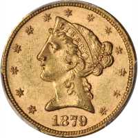 1879 Liberty Head Half Eagle. MS-62 (PCGS).