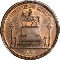 1799 (ca. 1863) Lovetts Second Series -- New York Statue / Liberty Cap Mule. Copper. 29 mm. Musante 