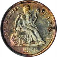 1886 Liberty Seated Dime. Proof-65 (PCGS).