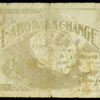 Denver, Colorado. Labor Exchange Certificate. 1896. 1 Unit. Fine.