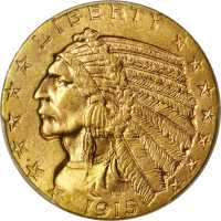 1915 Indian Half Eagle. MS-64 (PCGS). CAC.