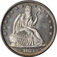 1873 Liberty Seated Half Dollar. Arrows. WB-106. Large Arrows. MS-64 (PCGS). CAC. OGH--First Generat