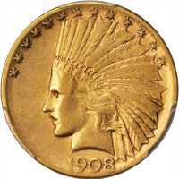 1908-S Indian Eagle. VF-35 (PCGS).