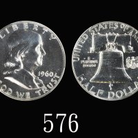 1960年美国法兰克林像精铸银币半元1960 U.S.A. Benjamin Franklin Proof Silver Half Dollar. PCGS PR67