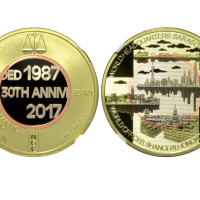 1987-2017年NGC成立30周年三金属纪念章 NGC PF 70