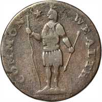 1788 Massachusetts Cent. Ryder 12-K, W-6340. Rarity-6-. Period after MASSACHUSETTS, Stout Indian. VF