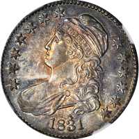 1831 Capped Bust Half Dollar. O-111. Rarity-1. AU-58 (NGC). CAC.