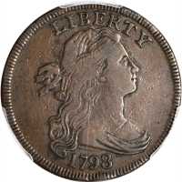 1798 Draped Bust Cent. S-145. Rarity-3. Style I Hair. VF-25 (PCGS).