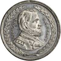1868 Ulysses S. Grant. DeWitt-USG 1868-12. White metal. 31.2 mm. Mint State.