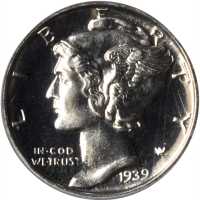 1939 Mercury Dime. Proof-66 (PCGS).