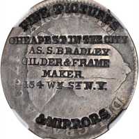 New York--New York. FINE PICTURES / CHEAPEST IN THE CITY / JAS. S. BRADLEY / GILDER & FRAME / MAKER 