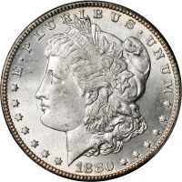 1880-CC Morgan Silver Dollar. 8/7. Reverse of 1878. MS-65 (PCGS).