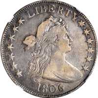 1806 Draped Bust Half Dollar. O-112, T-12. Rarity-4. 6/Inverted 6. VF Details--Improperly Cleaned (N