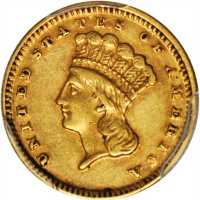 1872 Gold Dollar. AU-53 (PCGS).
