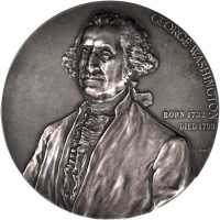 1900 Hall of Fame for Great Americans Medal. Silver. 70 mm. 127.4 grams. By Anton Scharff. Baker-E35