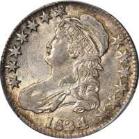1824/4 Capped Bust Half Dollar. O-110. Rarity-2. EF-45 (PCGS).