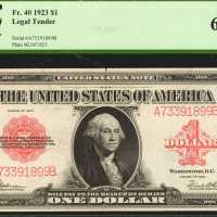 Fr. 40. 1923 $1 Legal Tender Note. PCGS Gem New 66 PPQ.