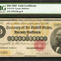 Fr. 1178. 1882 $20 Gold Certificate. PMG Very Fine 20.