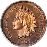 1907 Indian Cent. Proof-65 RB (PCGS).