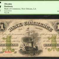 Lot of (3) Graded Louisiana Obsolete Notes. Various Issuers.