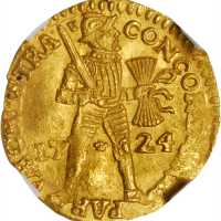 荷兰。1724年Ducat 金币。
