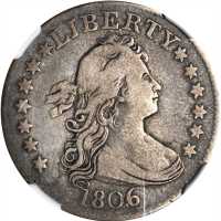 1806/5 Draped Bust Quarter. B-1. Rarity-2. Fine-15 (NGC).