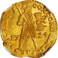 荷兰。1724年Ducat 金币。