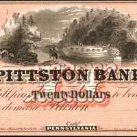 Pittston, Pennsylvania. Pittston Bank. ND (18xx). $20. Uncirculated. Proof.