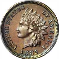 1885 Indian Cent. Proof-65 BN (PCGS).