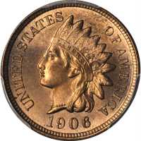 1906 Indian Cent. MS-64 RD (PCGS).