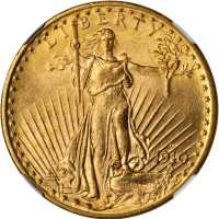1910-D Saint-Gaudens Double Eagle. MS-62 (NGC).