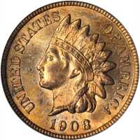 1908-S Indian Cent. MS-64 RD (PCGS).