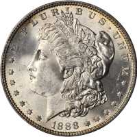 1888 Morgan Silver Dollar. MS-66 (PCGS).
